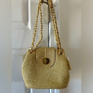 Gold Woven Kim Roger’s Bag NWT